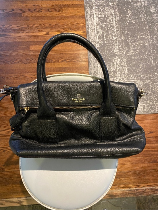 kate spade Handbags - Kate Spade Black Leather Tote with Long Strap